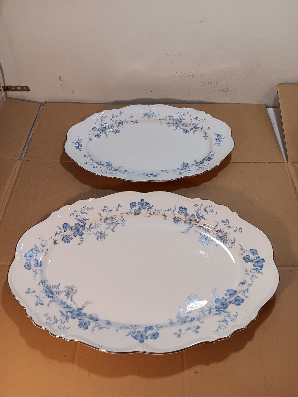 2  Sets EDELSTEIN Ocean Blue Serving Plater and Roast Platter Maria Theresia